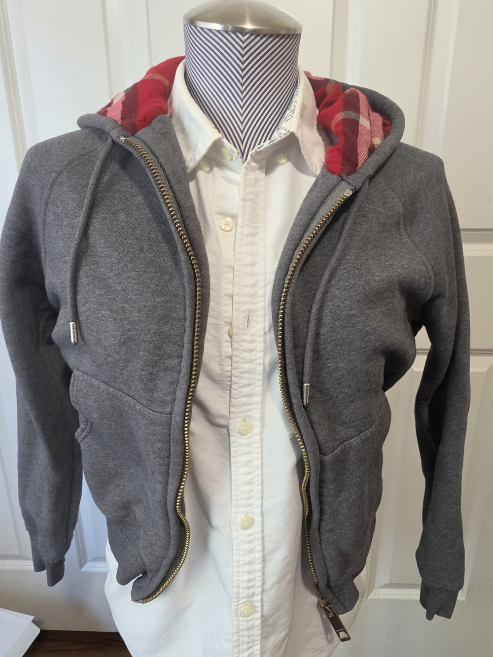 Pre Loved Burberry Full Zip Hooded Sweatshirt For Women
